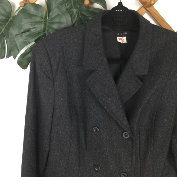 COPY - J. Crew Grey Wool Coat Jacket Size 10 - Picture 3 of 6